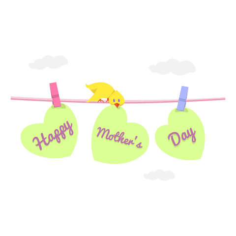 transparent mother's day greeting with heart shapes on line - Download Free Stock Videos Pikwizard.com