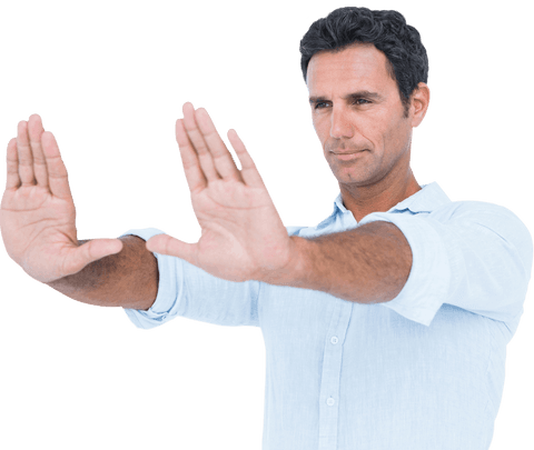 Confident Man Creating Frame Gesture on Transparent Background - Download Free Stock Videos Pikwizard.com