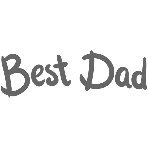Best dad text design on transparent background for celebrations