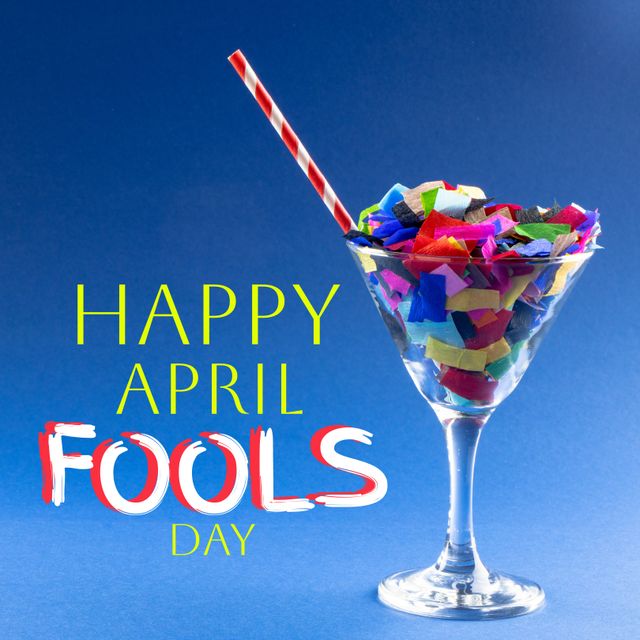 Colorful Confetti Cocktail for April Fools Day Celebration - Download Free Stock Templates Pikwizard.com