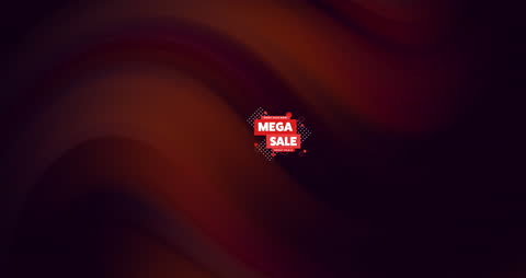 Retro Microphone Animation on Pink Background with Mega Sale Symbol