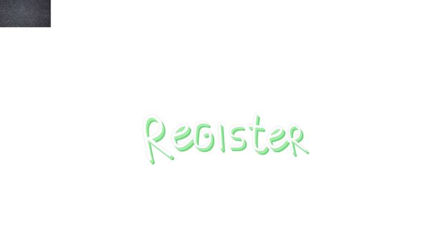 This animated text graphic with the word 'Register' in pastel green on a clean white background is ideal for online registration forms, website sign-up pages, or social media campaigns encouraging users to register or sign up. The simple and modern design fits well with various digital interfaces and marketing materials.