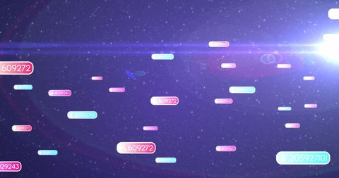 Trending Social Media Indicators Against Cosmic Backdrop