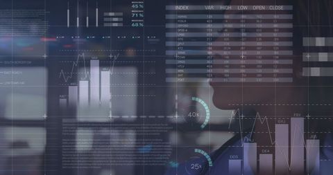 Digital Overlay of Medical Professional with Financial Analytics - Download Free Stock Images Pikwizard.com