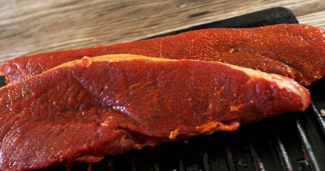 Raw Steak Marinated Ready for Cooking on Grill - Download Free Stock Images Pikwizard.com