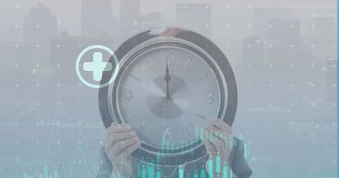 Digital Time Management Technology with Data Visualization - Download Free Stock Images Pikwizard.com