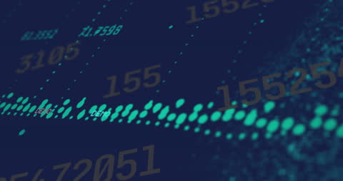 Binary Data and Circuit Board Digital Interface Animation
