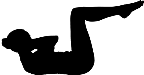 Silhouette female athlete stretching on transparent background