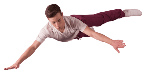 dynamic sportsman in free-fall on transparent background - Download Free Stock Videos Pikwizard.com