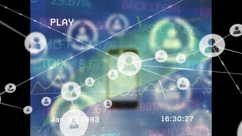 Digital Connectivity and Data Exchange Animation