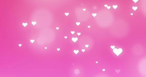 Floating White Hearts on Vibrant Pink Background - Download Free Stock Images Pikwizard.com