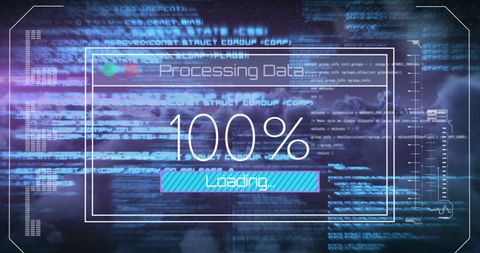 Digital Interface Displaying Binary Code and Loading Progress - Download Free Stock Images Pikwizard.com