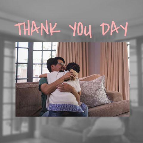 Father and daughter expressing love on thank you day