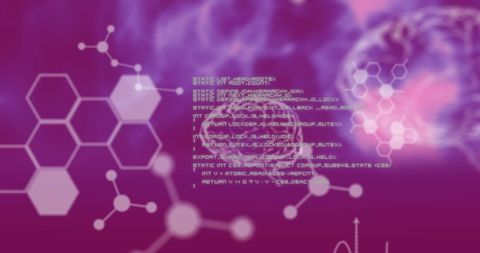 Abstract Digital Brain with Chemical Formula on Purple Background - Download Free Stock Images Pikwizard.com
