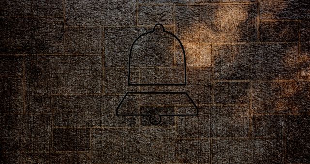 Glowing Neon Bell Icon on Dark Brick Wall Indicating Notifications - Download Free Stock Images Pikwizard.com