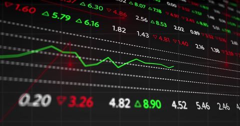 Digital Stock Market Trends Display with Dynamic Graphs - Download Free Stock Images Pikwizard.com
