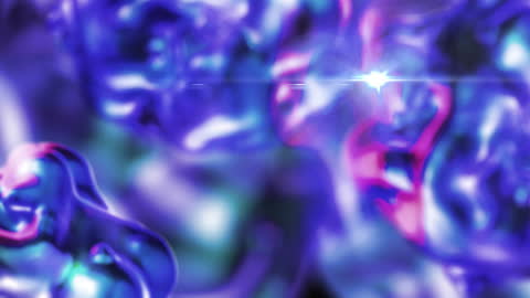 Dreamy Iridescent Wave Background with Moving Light