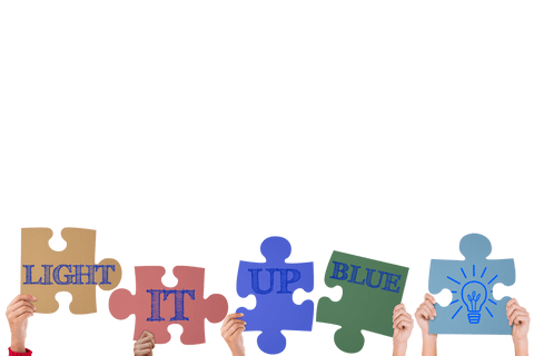 hands holding transparent puzzle pieces with positive messages - Download Free Stock Videos Pikwizard.com
