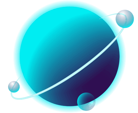 futuristic transparent planet orb with orbiting rings - Download Free Stock Videos Pikwizard.com