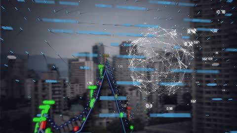 Financial Data Processing with Network Globe Overlay