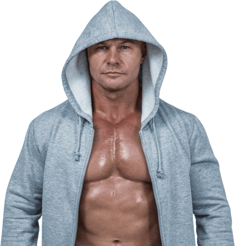 transparent portrait of muscular man wearing gray hoodie - Download Free Stock Videos Pikwizard.com