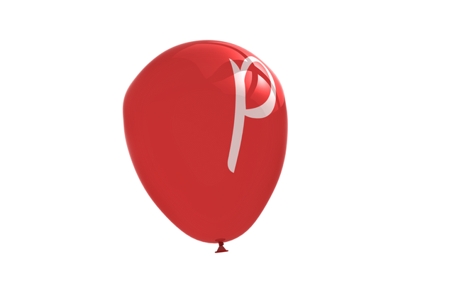 White P Letter on Red Balloon with Copy Space on Transparent Background - Download Free Stock Videos Pikwizard.com