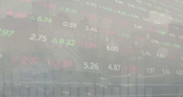 Blurred Stock Market Data Displayed on Screen in Office - Download Free Stock Images Pikwizard.com