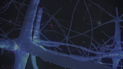Mathematical Equations Overlay Neuroscience Image