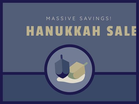 Hanukkah Sale Promotion Featuring Dreidel and Gelt - Download Free Stock Templates Pikwizard.com