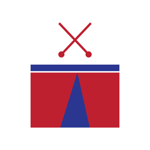simple red and blue drum icon on transparent background - Download Free Stock Videos Pikwizard.com