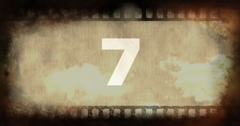 Vintage Film Countdown with Number Seven Frame - Download Free Stock Images Pikwizard.com