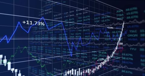 Dynamic Digital Stock Market Ticker with Growing Graph Trends - Download Free Stock Images Pikwizard.com