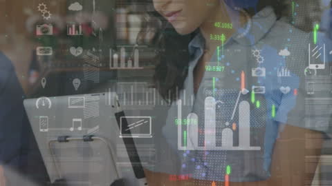 Digital Analytics and Business Growth Visualization Concept