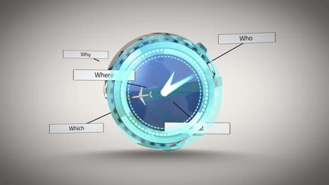 Futuristic Digital Concept of Global Networking and Travel