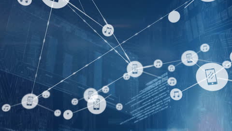 Animated Digital Network Connections over Data Servers