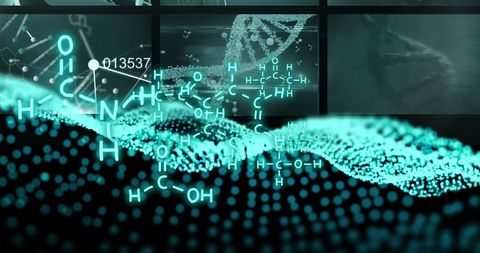Digital Visualization of DNA Strands with Molecular Data - Download Free Stock Images Pikwizard.com