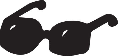 Transparent black sunglasses icon vector illustration