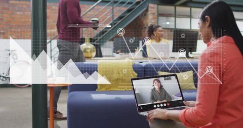 Dynamic Office Scene with Data Processing Interface