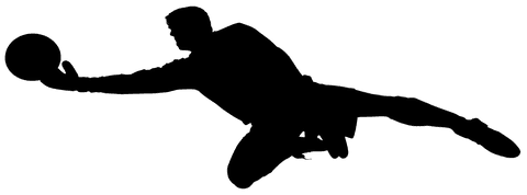Transparent Silhouette of Goalkeeper Jumping for Ball - Download Free Stock Videos Pikwizard.com