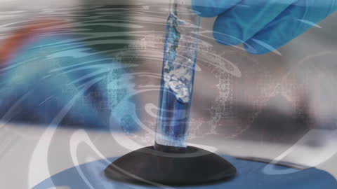 Double Exposure of Scientific Research and DNA in Lab Setting