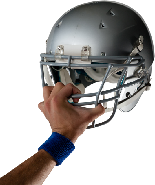 Hand Holding American Football Helmet with Transparent Background - Download Free Stock Videos Pikwizard.com