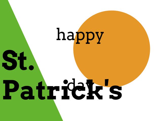 Happy St. Patrick's Day Bold Text Graphic Design - Download Free Stock Templates Pikwizard.com