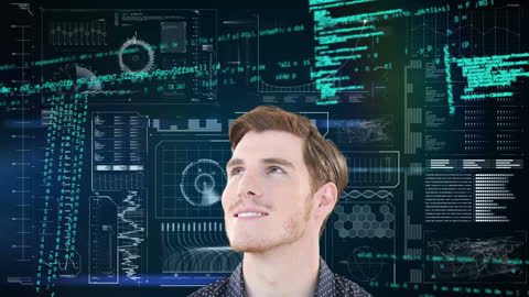 Innovative Businessman Imagining Modern Data Solutions