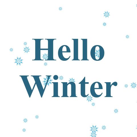 Hello Winter Text with Snowflakes for Seasonal Greetings - Download Free Stock Templates Pikwizard.com