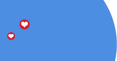 Digital Red Heart Icons Emerging on Blue Background - Download Free Stock Images Pikwizard.com