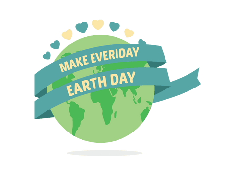 earth day green globe with heart icons on transparent background - Download Free Stock Videos Pikwizard.com