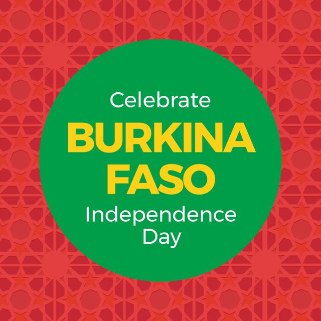 Celebrate Burkina Faso Independence Day Colorful Graphic Design - Download Free Stock Templates Pikwizard.com