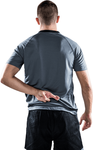 rugby player fingers crossed gesture fake transparency background - Download Free Stock Videos Pikwizard.com