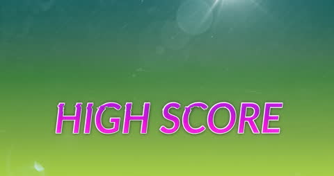 High Score Banner in Colorful Abstract Background