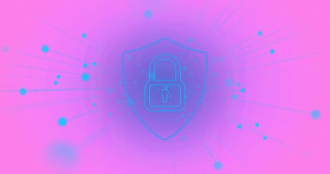 Secure Data Concept with Padlock Icon on Pink Background - Download Free Stock Images Pikwizard.com